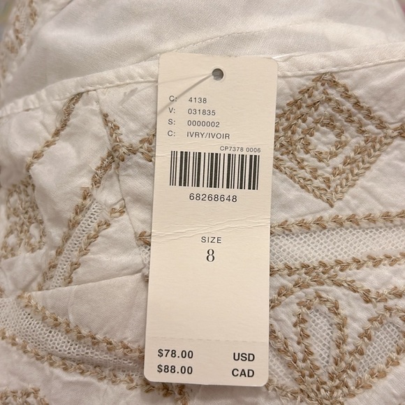 Anthropologie Bare Embroidered Halter Top NWT Size 8 - Picture 8 of 11